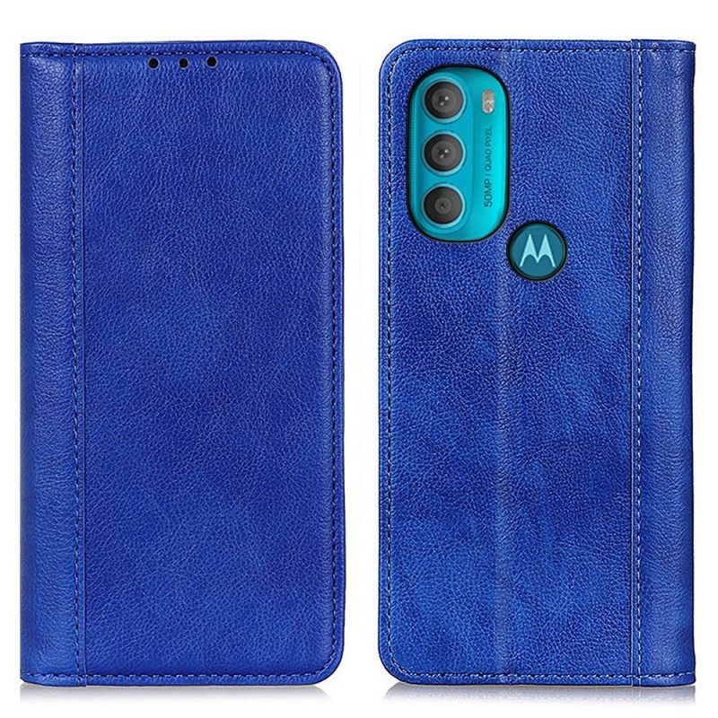 θηκη κινητου Moto G71 5G Θήκη Flip Elegance Split Leather Litchi